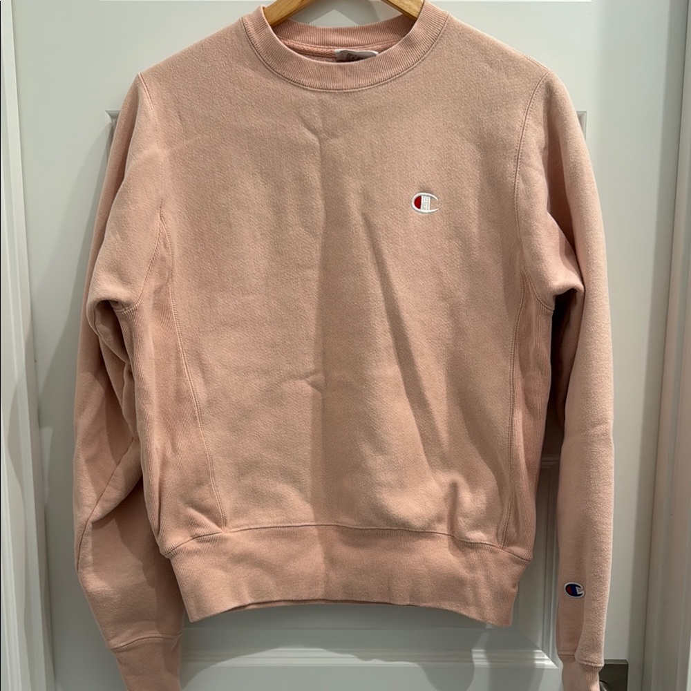Champion Pink Crewneck Reverse Weave Sweatshirt
